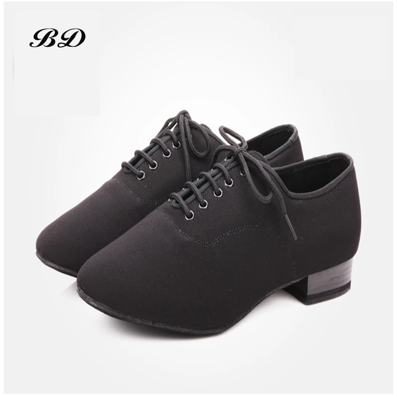 Sneakers BD Dance Shoes Men Shoes Square Dancing Social Ballroom Latin Black 301 Modern Shoe Hot Oxford Heel 25 MM Canvas HOT