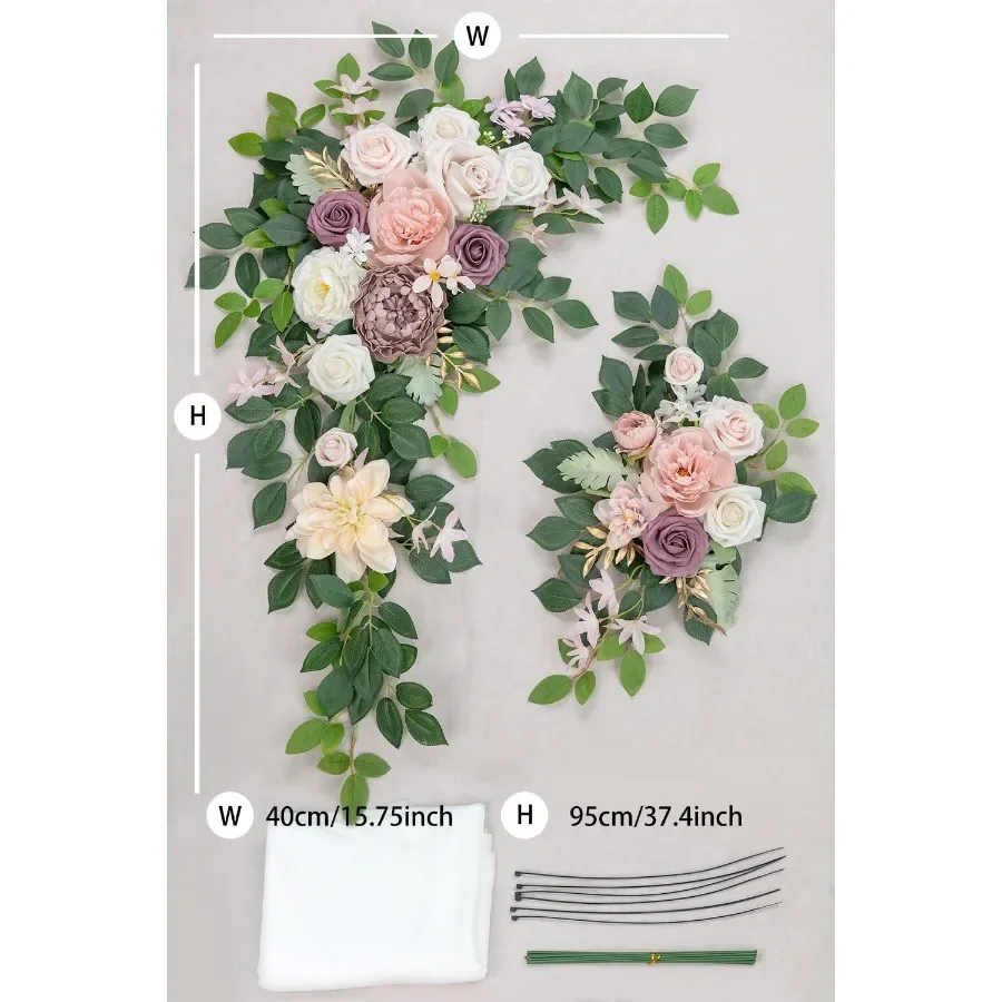 Wedding Ceremony Arbor and Reception Backdrop Decoration Elegant Floral Design Ideal