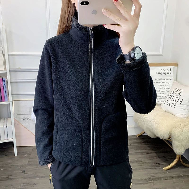 Winter Polar Fleece Coats for Women 2024 Autumn Warm Casual Outdoor Sportswear Hiking Jogging Yoga Lady Cardigan jacket Chaqueta