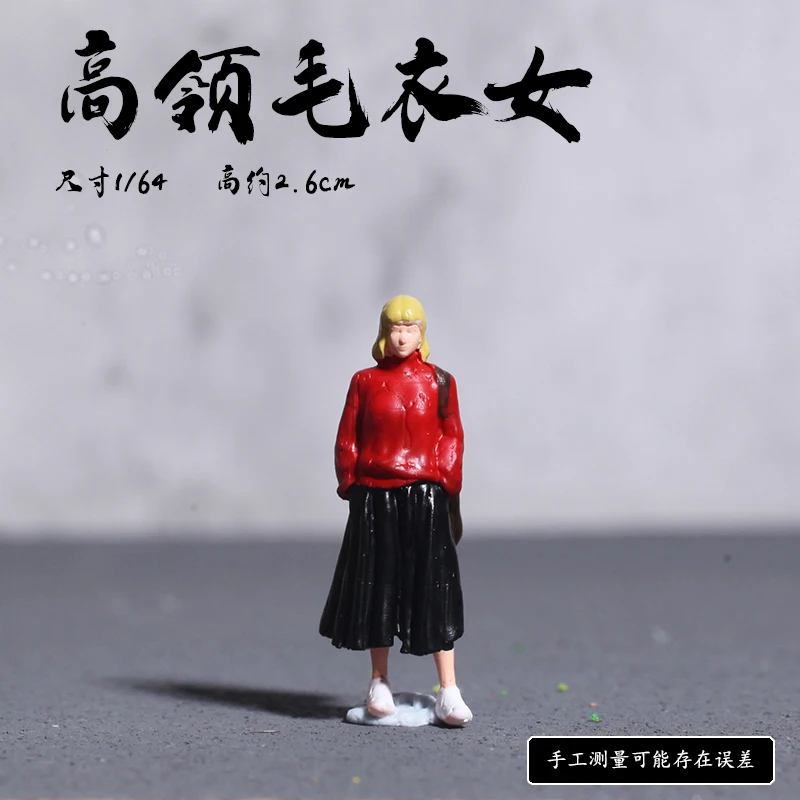 Handsome Man and Beautiful Woman 1:64 Proportion Doll Miniature Model Sand Table Landscaping Decoration Collection Life Scene
