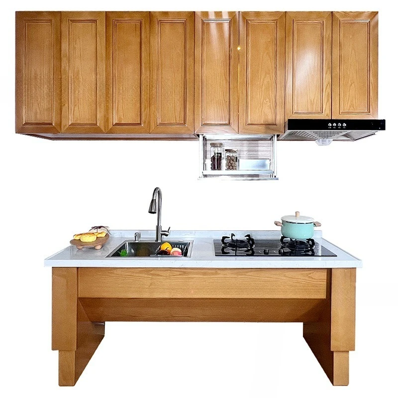 Intelligent induction kitchen Electric cabinet Hanging cabinet Up and down vertical lift Pull-down seasoning basket