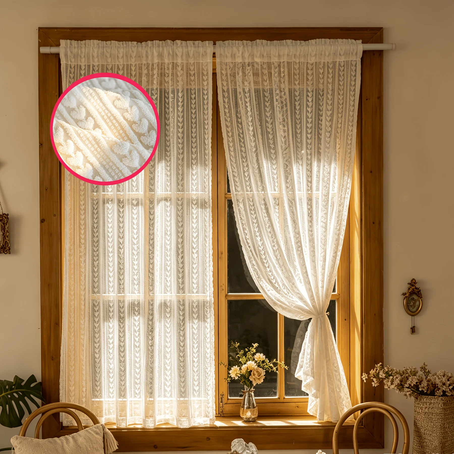 1pc Semi-Transparent Curtain Rod Insert, Privacy & Aesthetic Divider, Wind Blocker, Ideal for Windows, Cabinets, Doors, Indoor S