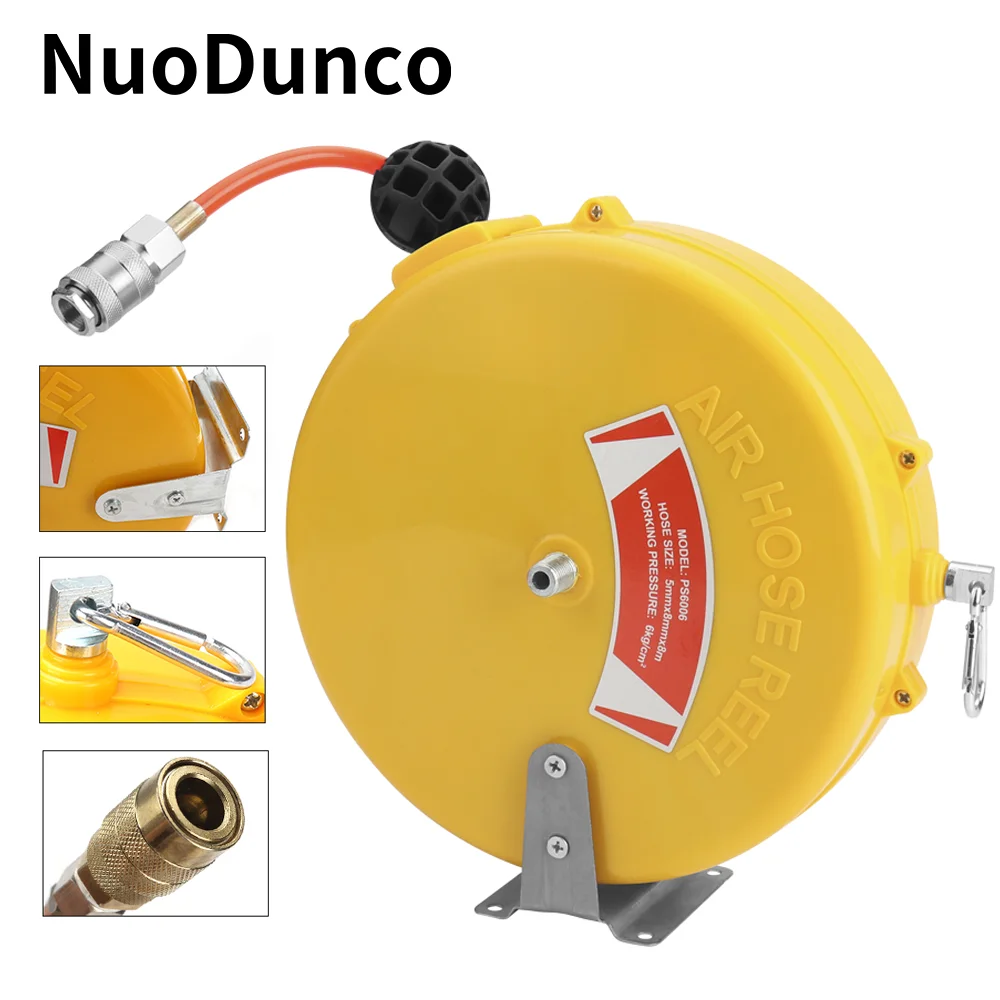 Telescopic Air Drum Hose Automatic Retractable Hose Reel  PU8*5 Pneumatic Drum for Car Cleaning Beauty Tools or Garden