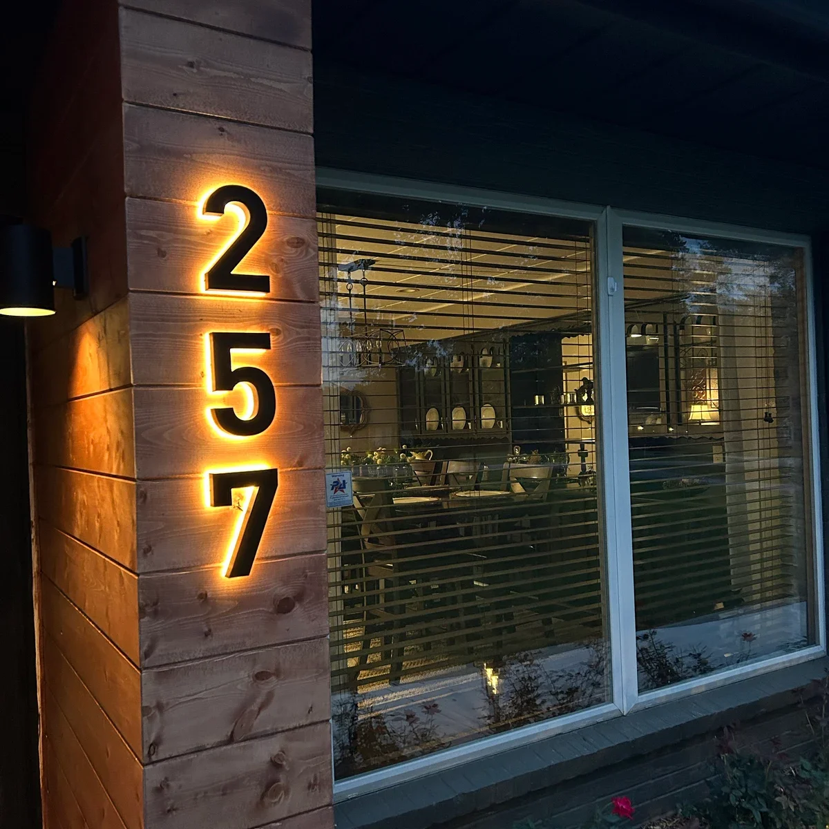 Modern Illuminated Metal House Number Sign, Metal Backlit Hotel Room Numbers Sign, Custom Led House Number, Address Number Plate