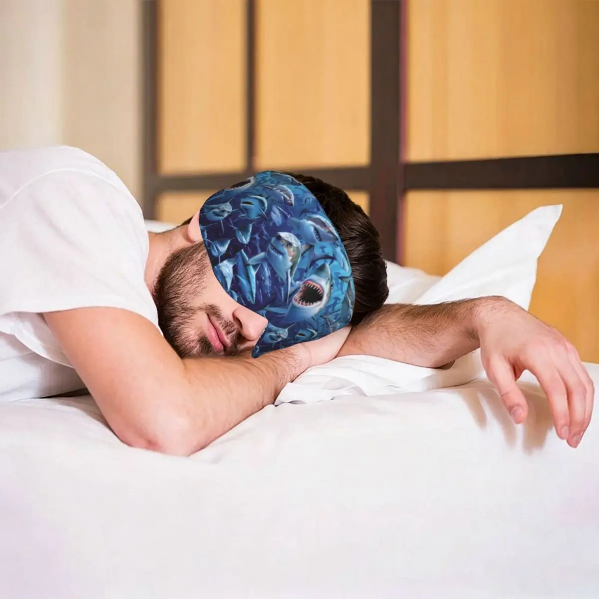 Shark Frenzy 3 sleep eye mask Light Blocking Portable Eye Cover for Girls Boys Home Sleeping Party Gift Eyeshade eyepatch