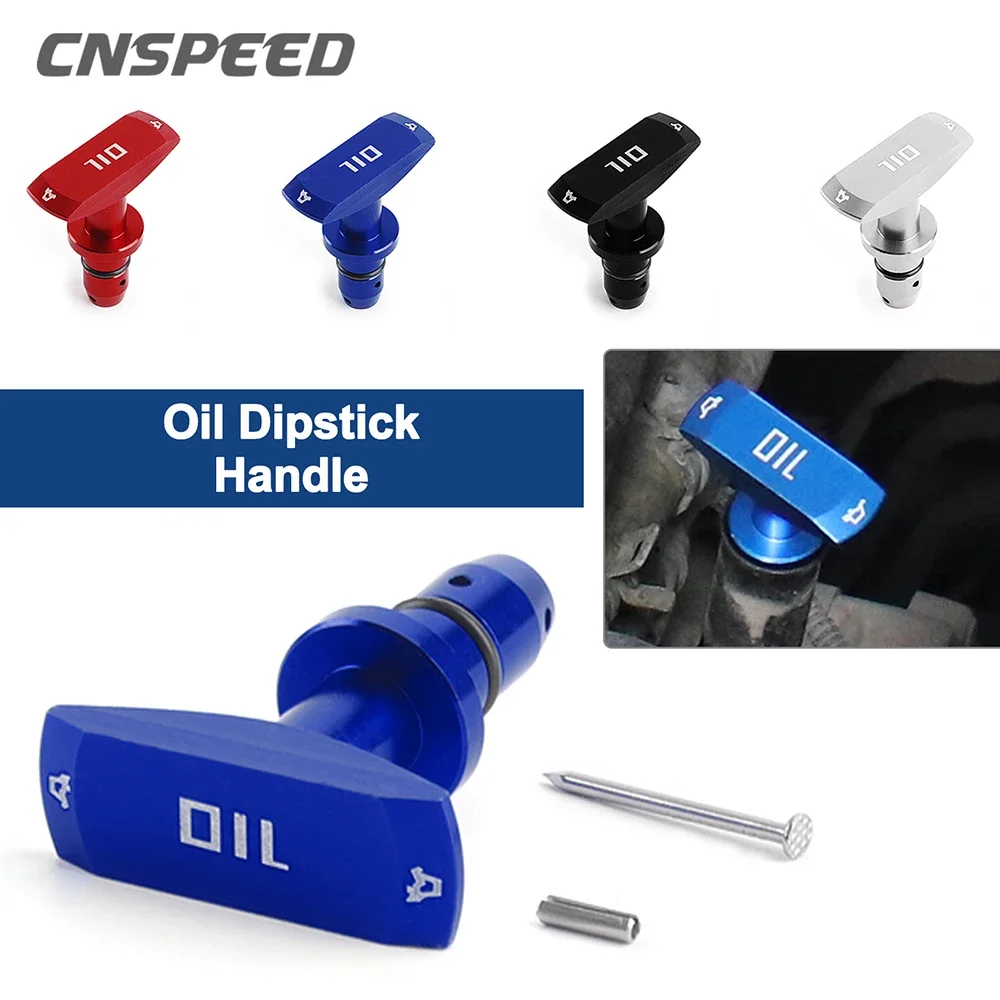 Universal Car Oil Dipstick Pull Handle Engine Oil Pullhandle Aluminum Billet Brand New Automobile Replacement Decoration
