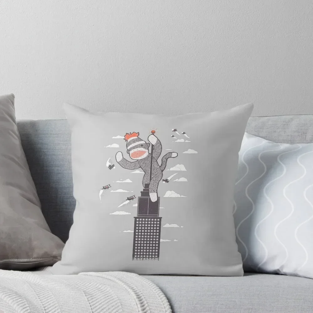 

Sock Monkey Just Wants a Friend Throw Pillow sleeping pillows Sitting Cushion Pillowcases Bed Cushions pillow