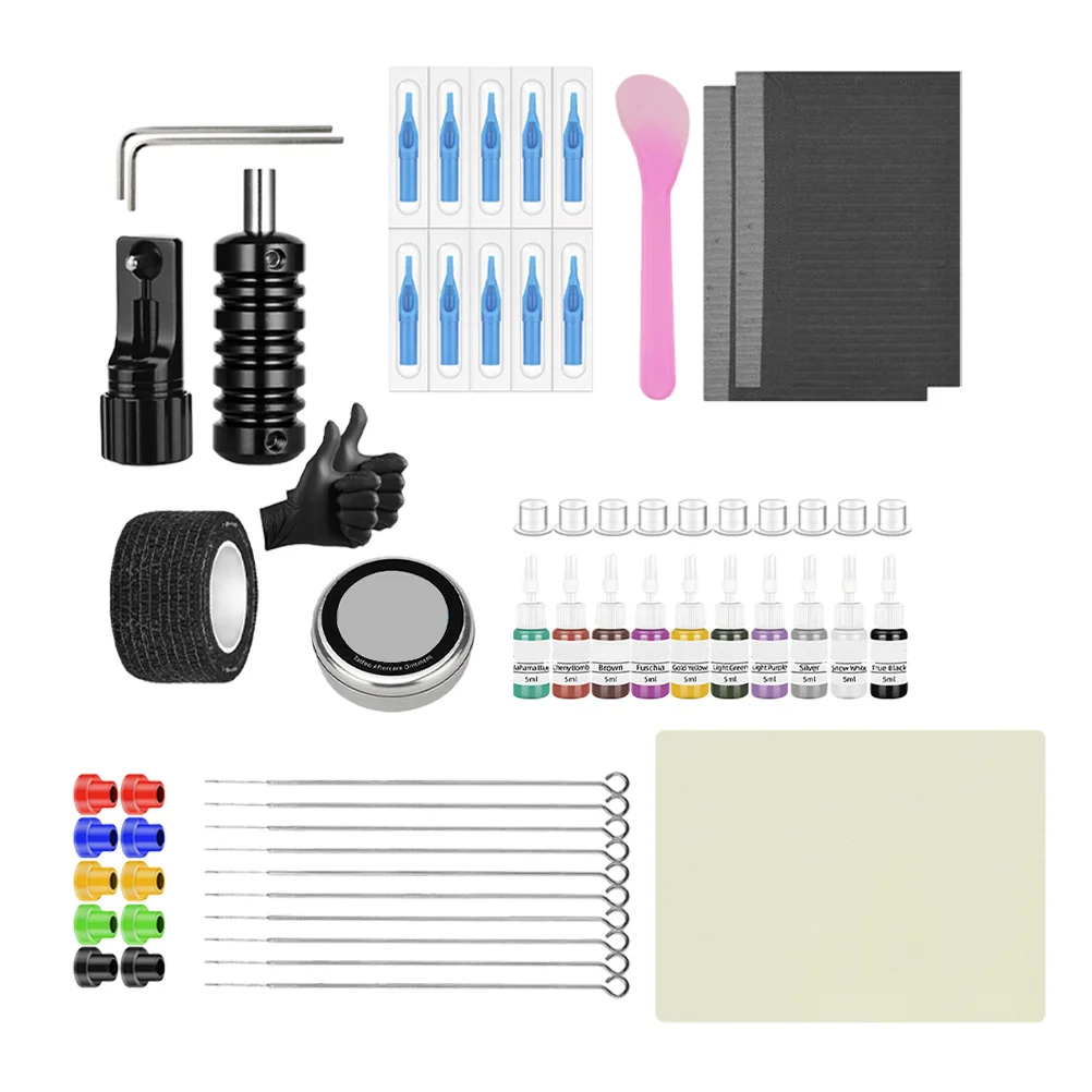 

1Set Tattooing Pen Holder Kit High-Grade Aluminum Alloy Portable Non-Slip Design for Tattoo Practice Beginner Friendly