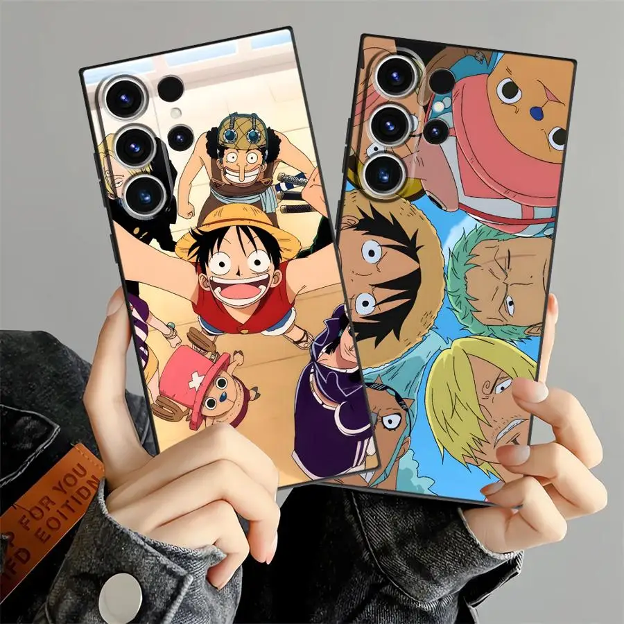 حافظة لهاتف سامسونج جالاكسي S25 Edge S21 FE S23 Ultra S20 S24 Plus غطاء هاتف ناعم أسود من قطعة واحدة #4