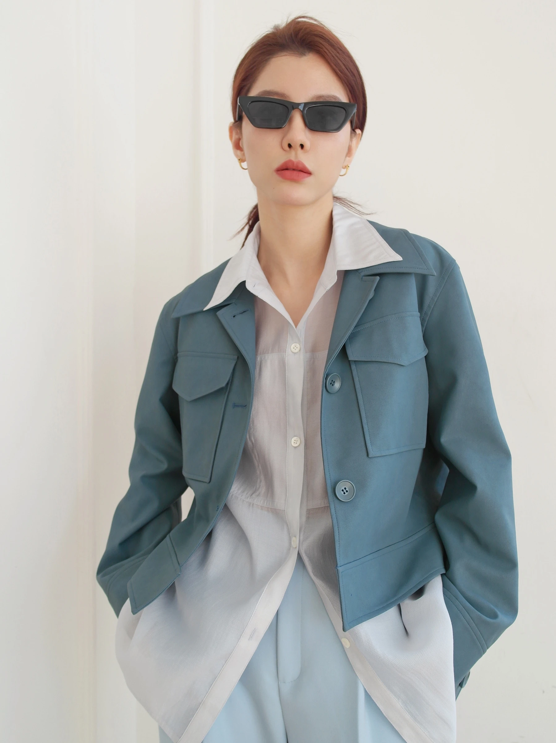 TINNTINN "Second Skin" Commuter Workwear of Jaet Soft Feel PU-leer Grote jas Damesmode herfstjas