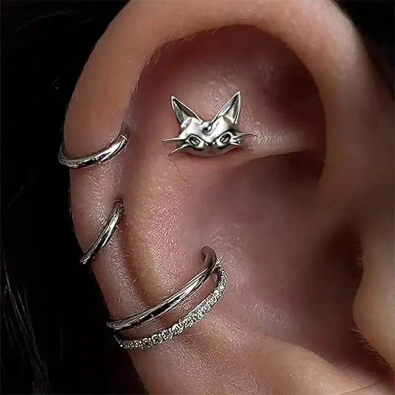 1 Pcs G23 Titanium Lip Piercing 16G Animal Labret Internal Thread Helix Tragus Cartilage Earrings Nose Studs Piercing Jewelry