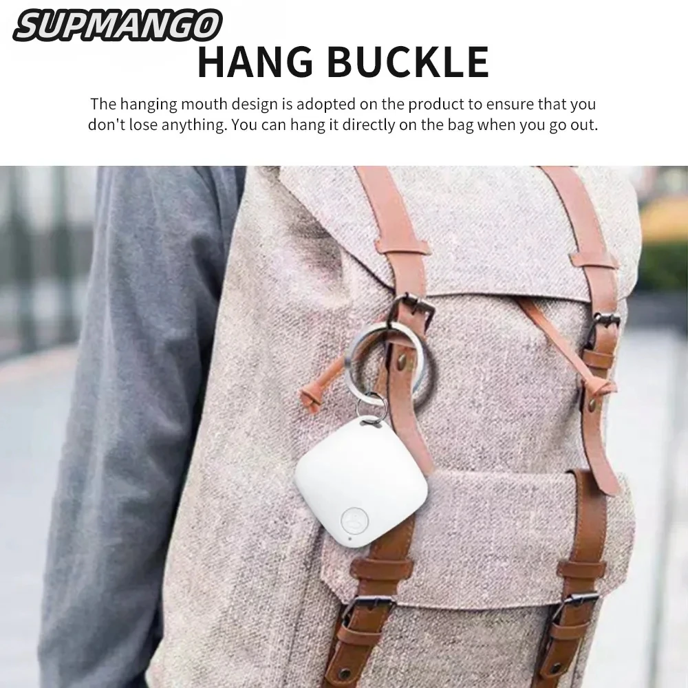 Round Mini Bluetooth 5.0 Anti-Lost Tracker: Smart Locator for Pets, Bags, Wallets