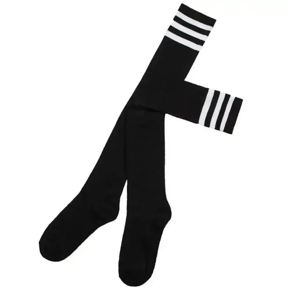 13 色 3 バーストライプソックスガールニーハイソックス綿ノンスリップ吸汗消臭腿オーバーニーロングソックス女性