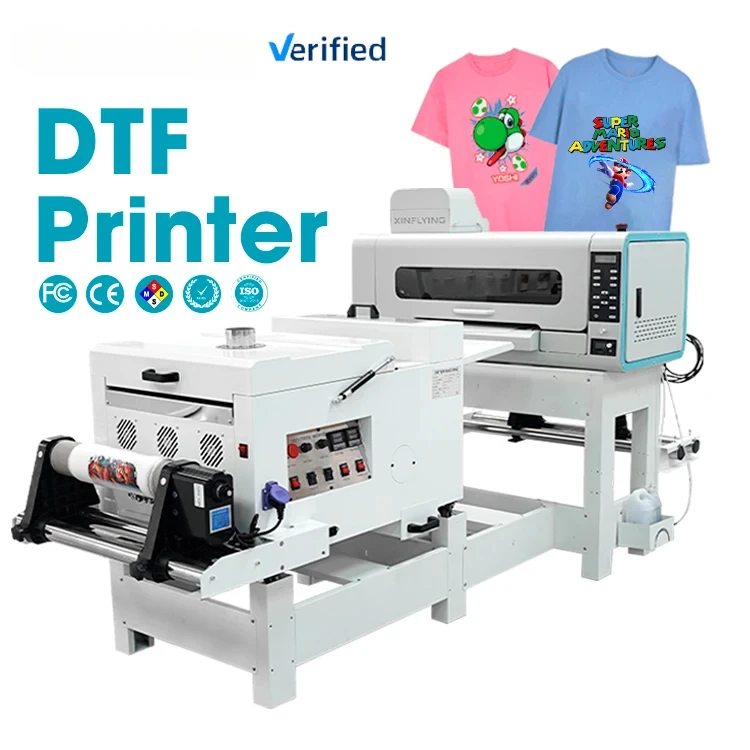 Super High Speed A2 42cm DTF Printer Roll to Roll Powder Machine with XP600 Heads Professional DTF Printer Delivery From USA