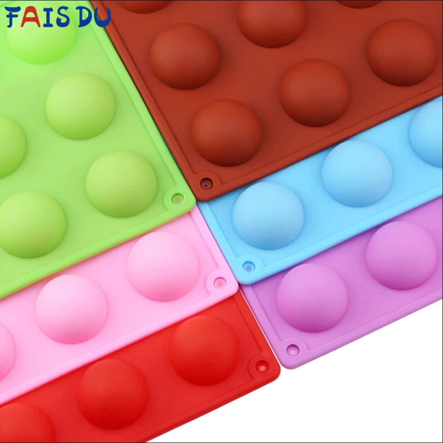 FAIS DU 15/24/35 Holes Half Round Pudding Mold Semi spherical Silicone Chocolate Mold Jelly Dessert Cake Baking Decoration Tools