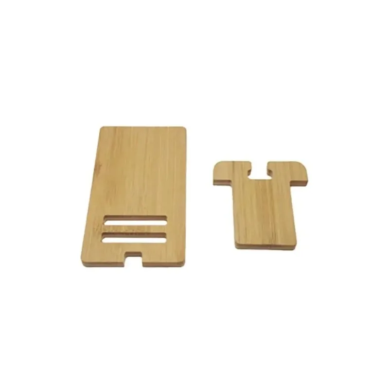 Bambus-Holz-Handyhalter für Schreibtisch mit Ladeöffnung Multifunktionaler Lazy Mount für Zuhause und Büro – Detail 1