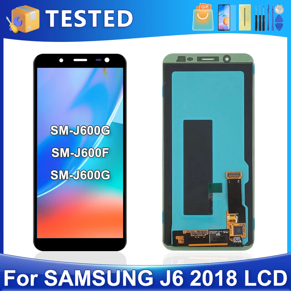 5.6 \'\'J6 2018 dla Samsung dla J600 J600F J600G J600L J600N wyświetlacz LCD ekran dotykowy wymiana zespołu Digitizer