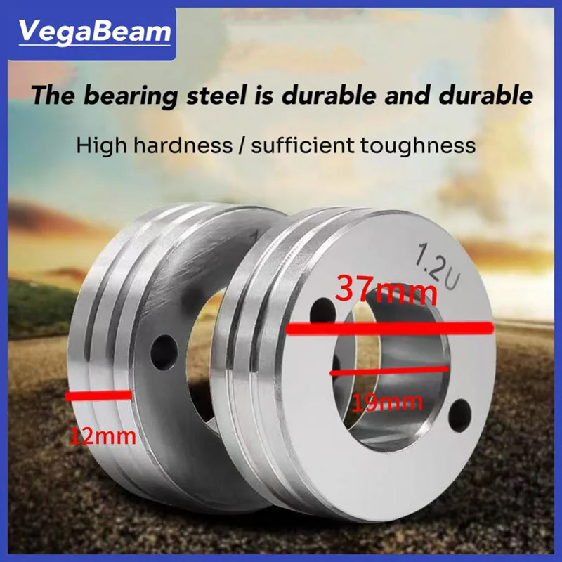 

wire feed rolls 37x12x19mm Handheld laser welding wheel Roller U V shaped Knurled Groovee Motor Welder Wire Feed welding 2 hole