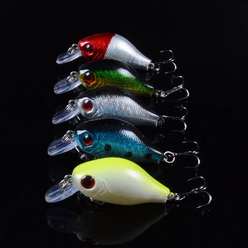 1 Stück Hartplastik-Schwimmköder 9g 6cm, Little Chub Wobbler 3D Realistischer Köder Professionelles Angelzubehör Verstärkter Dreifachhaken