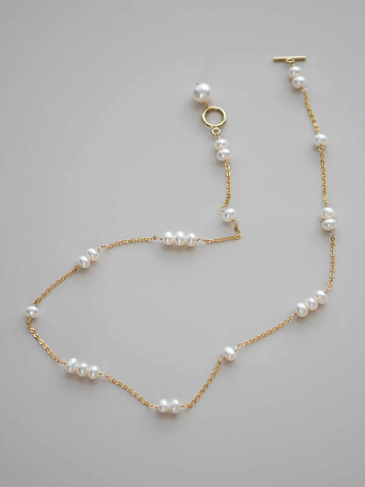 100 % natürliche Süßwasserperle, 14 Karat Gold gefüllt, trendige weibliche kurze Halsband-Kette, Halskette, verblasst nie, Geburtstagsgeschenke – Detail 7