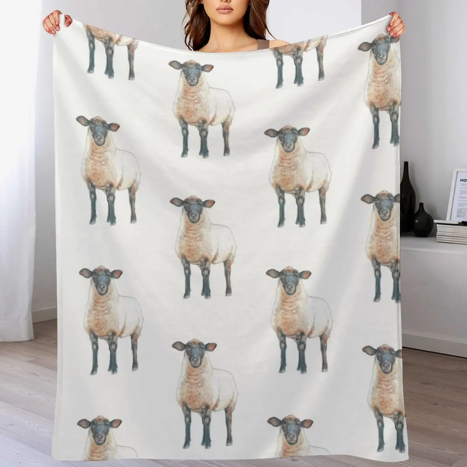 

One Sheep Throw Blanket manga cosplay anime Heavy Sofas Blankets