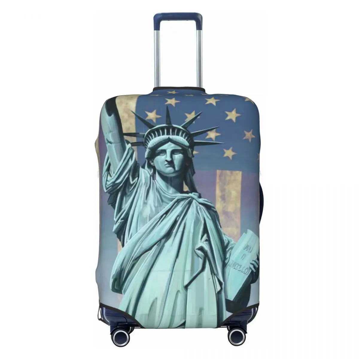 Statue Of Liberty Print Luggage Protective Dust Covers Elastic Waterproof 18-32inch Suitcase Cover Travel Accessories