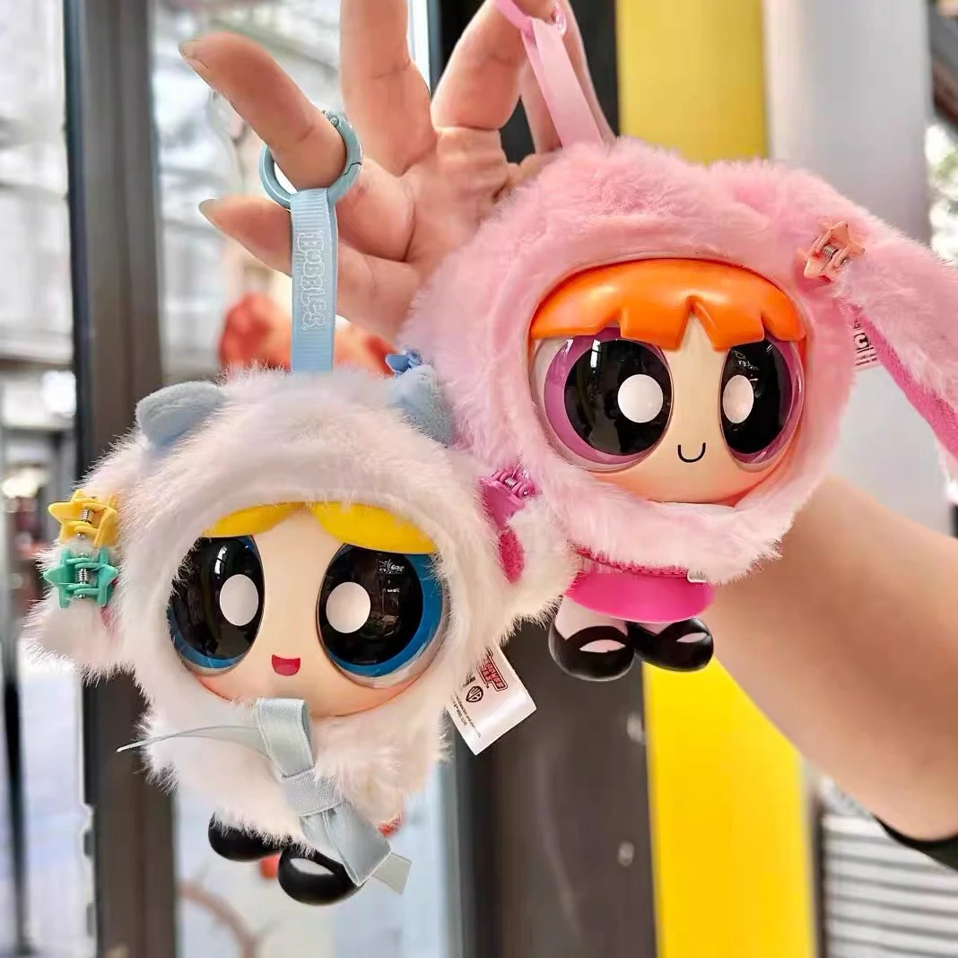 The Powerpuff Girls عباءة دمية سلسلة صندوق أعمى تغيير الملبس أفخم قلادة دمية الكرتون الرسوم المتحركة محيط حلية الديكور #2
