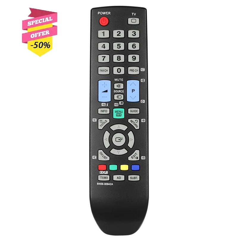 

BN59-00942A Remote Control For Samsung TV LE19B450 LE32D450 LE26B455C4 LE19B450C4W LE19B455C4W LE19B541C4W LE19B546C4W