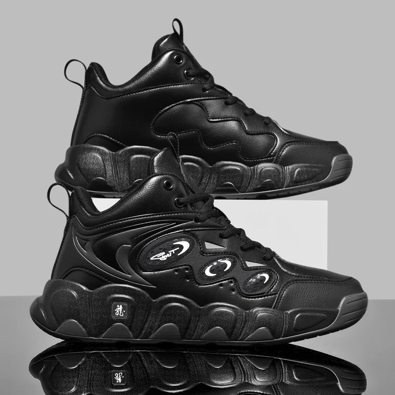 Plus Große Größe 50 51 52 53 54 Herren Basketballschuhe Leder Sneakers Knöchel Sportschuhe Anti-Rutsch Winter Plüsch Super Warm Neu – Detail 14