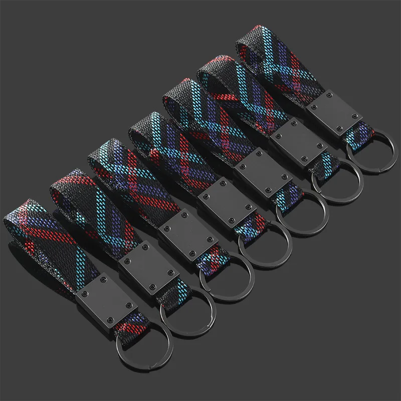 For BMW X1 X2 X3 X5 X4 X6 X7 G30 G20 G32 G11 G12 F40 F30 F20 F10 F34 F07 Oxford Woven Strap Car Logo Logo Metal Keychain