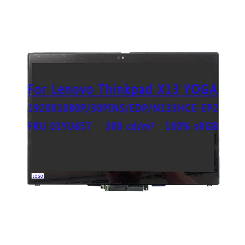 

FRU 01YU657 13.3 inch 1920x1080 IPS FHD 30pins EDP 100%sRGB 60HZ LCD Screen Assembly With Touch For Lenovo Thinkpad X13 YOGA