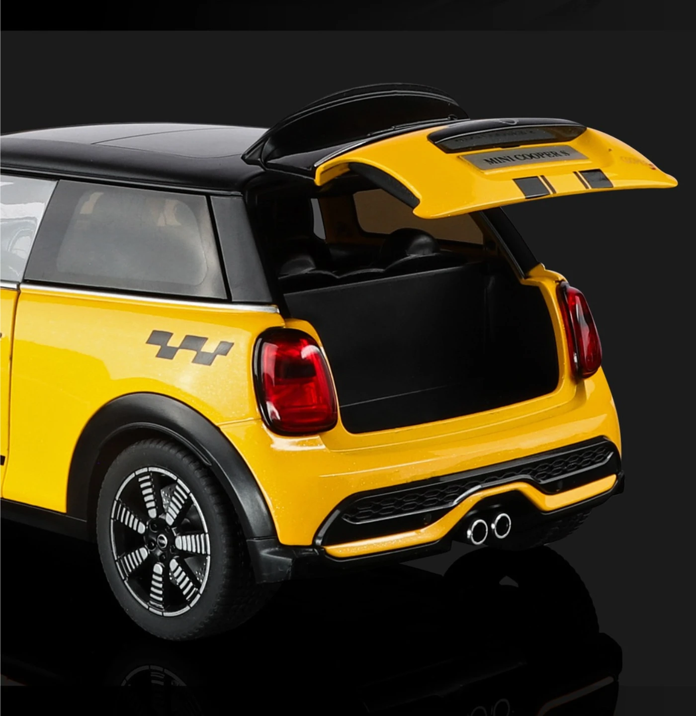 Modellino Auto in Metallo MINI Cooper S 1:18, Veicolo Giocattolo Classico con Funzione di Retrocarica, Regalo per Bambini
