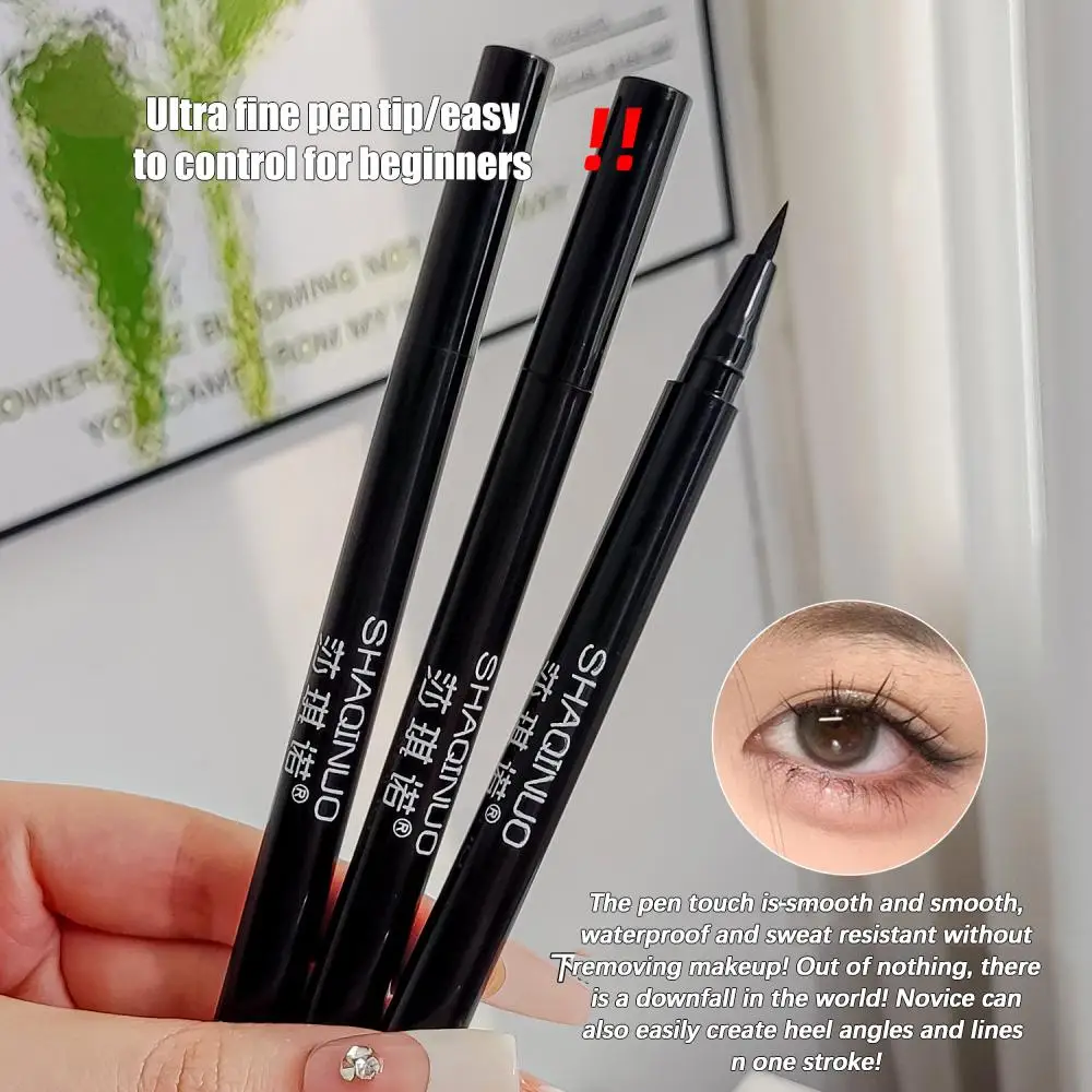 Matte Eyeliner Pen Makeup Waterproof Long Lasting Quickly Drying Smooth Ultra-thin Black Liquid Eyeliner Pencil Women Cosmetics