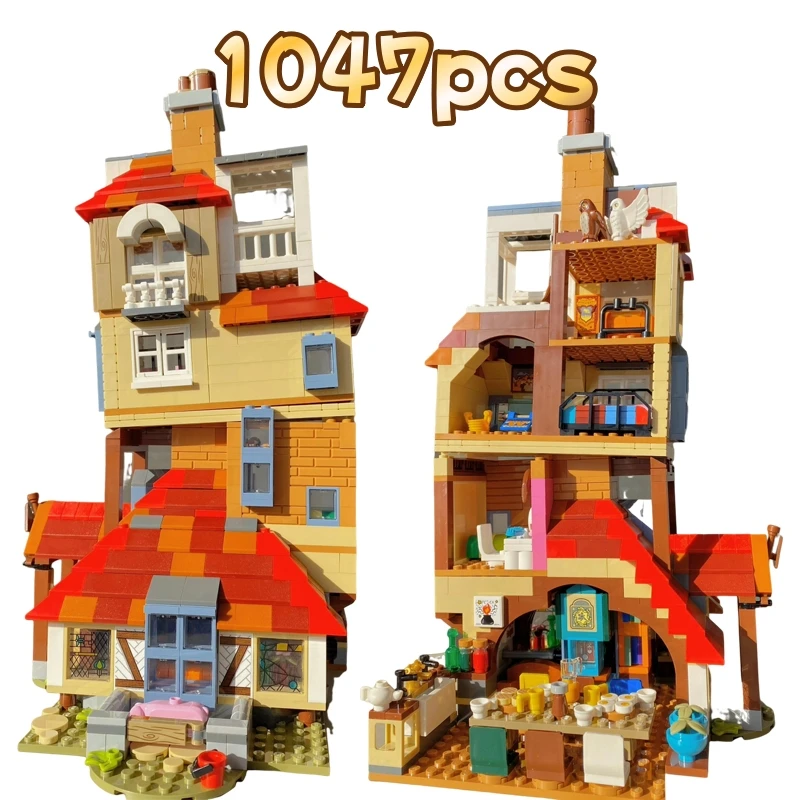 1047PCS Attack on The Burrow Building Blocks Model Kit Compatible Magic School With Mini Figures Bricks Toys For Kids Gift