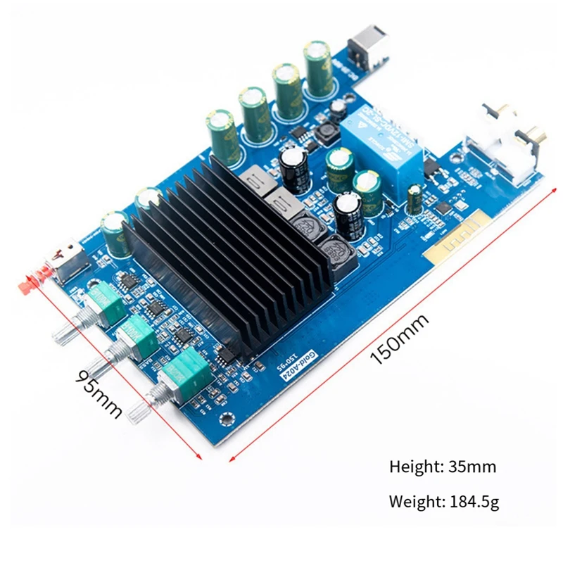 HIFI TPA3255 Class D 600W Subwoofer Digital Power Amplifier Board Low Frequency Adjustable DC 19V-50V-A69M