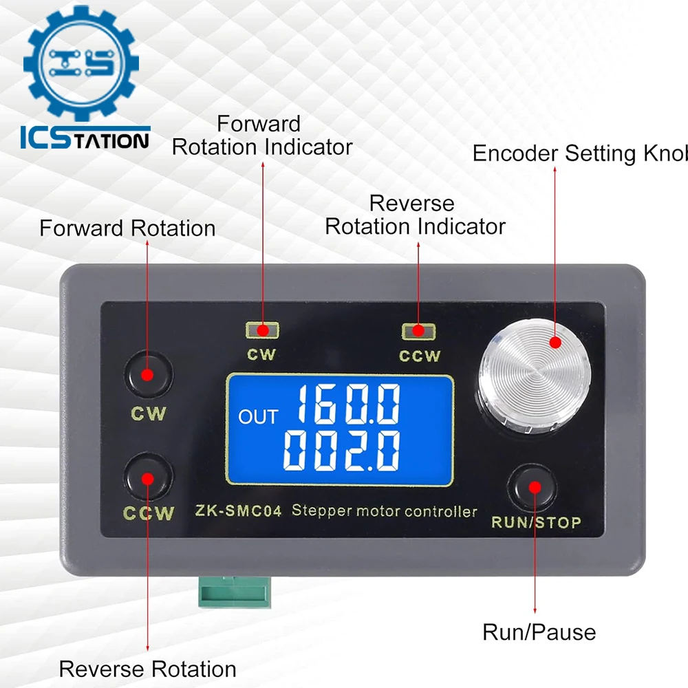CNC-Schrittmotortreiber-Controller DC 10 V-30 V 6,6 A 1/64 Mikroschritt-Auflösungen für Nema 17 23 34 Schrittmotor Vorwärts Rückwärts