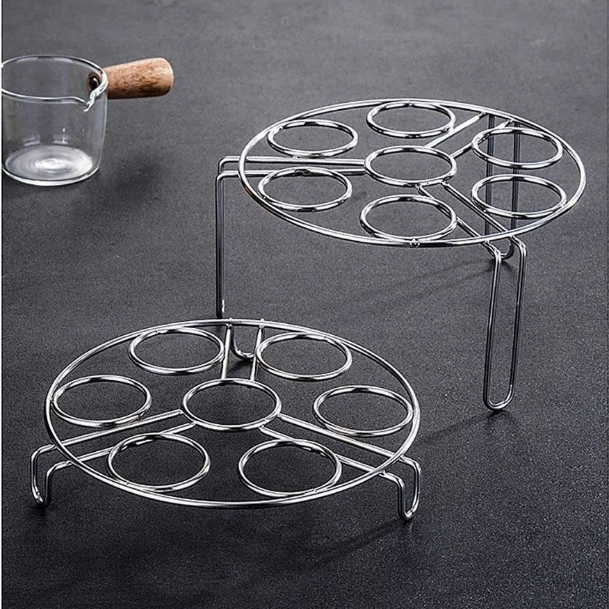 Tripod Egg Steaming Rack Stainless Steel Multifunctional Steaming Tray Holder Thickened High Leg Insulated Shelf