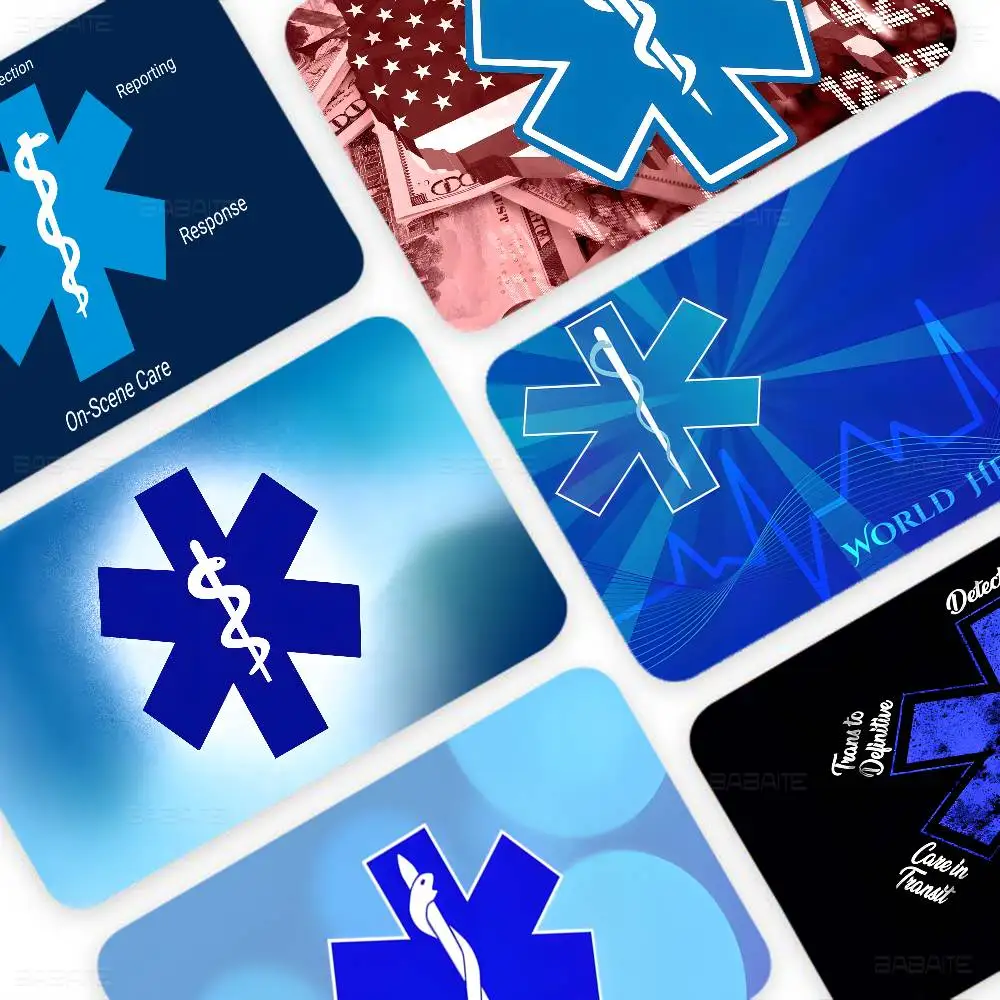 Ems Star Of Life Anime 2024 Anime Cartoon Skin Stickers Film Tape Case For Big Credit Debit Card Front Side