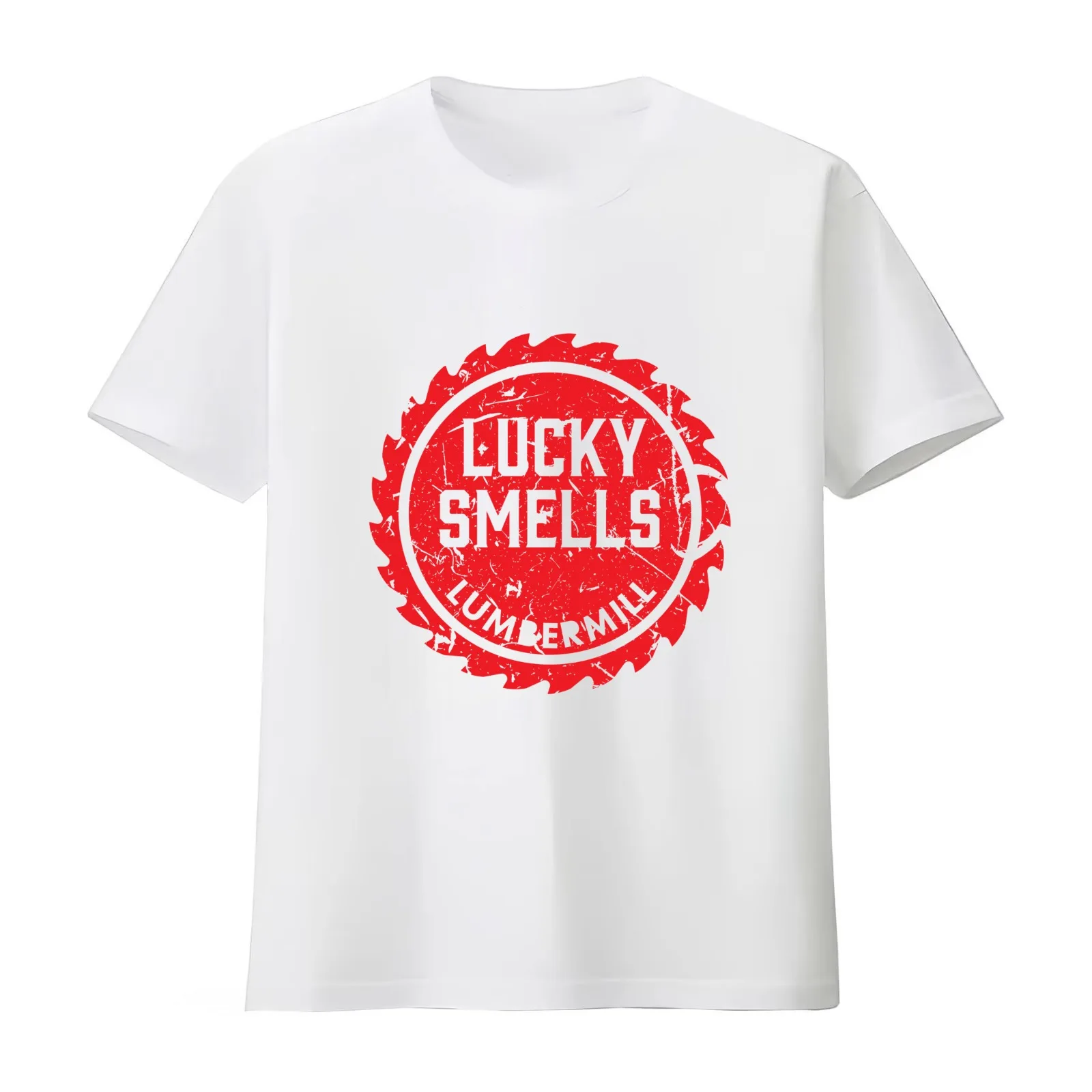 Lucky Smells Lumbermill Red (A series of Unfortunate events) T-Shirt Summer Casual Cotton Tee Oversized Streetwear Tops