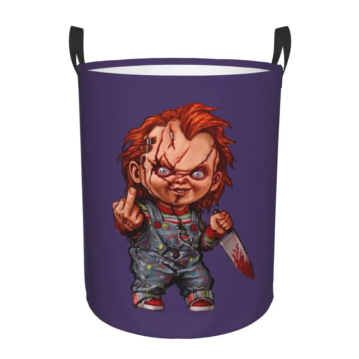 The Killer Doll Chucky Laundry Hamper Large Storage Basket Child's Play Horror Movie Girls Boys Toy Organizer