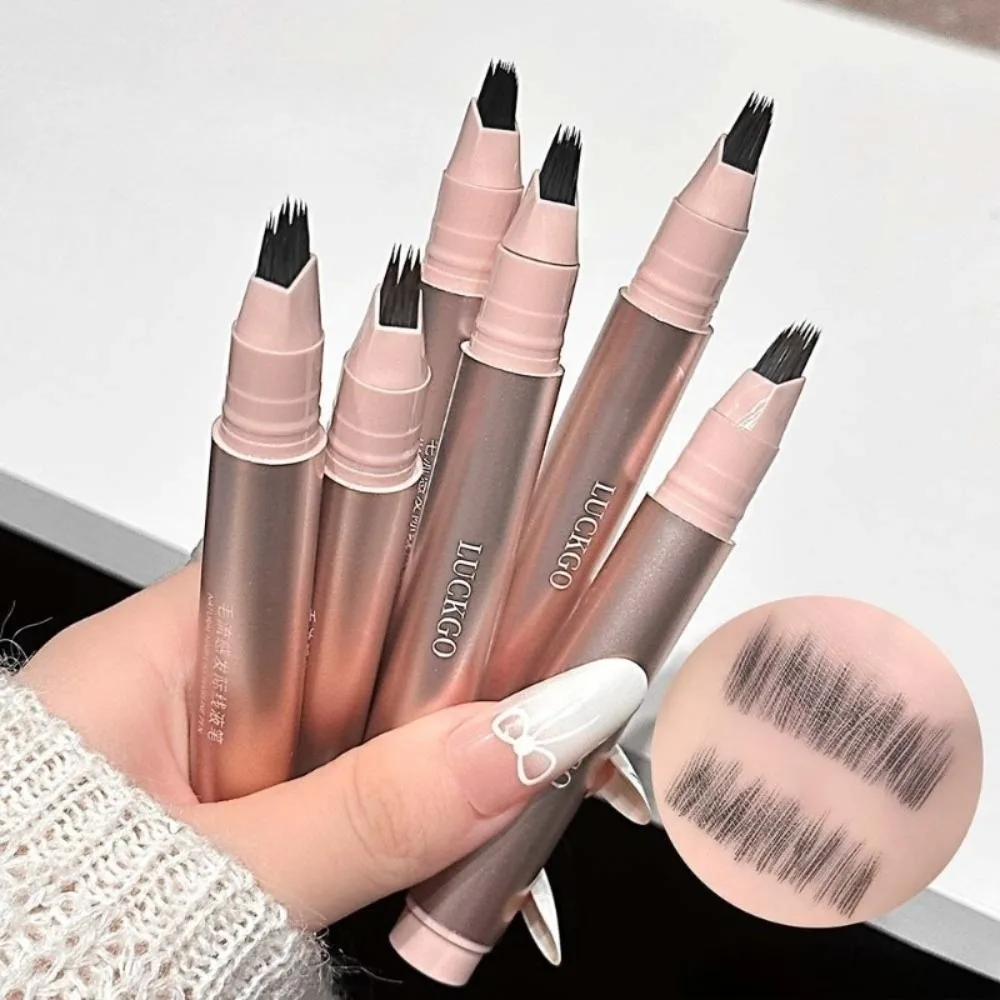 New Multi Fork Tip Liquid Eyebrow Pen 4D Texture Waterproof Eyebrow Pen Precise Tip Long Lasting Eyebrow Mascara Women