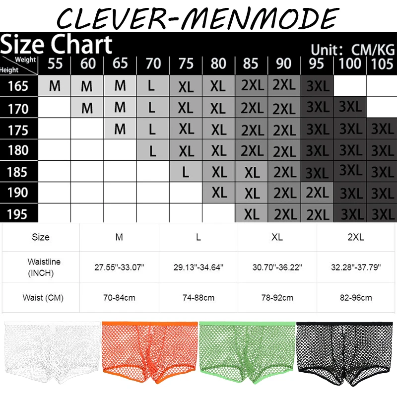 Men\'s Sexy Fishnet Boxer Shorts See Through Exotic Lingerie Breathable Transparent Underwear Bulge Penis Pouch Bikini Hombre