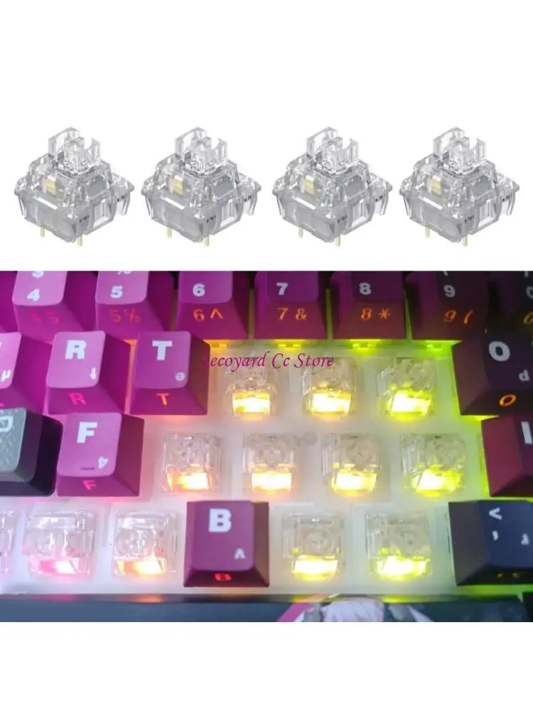 

N3UC TTCs Silence Blueish White V2V3 Linears переключатели 3-контактные для механических клавиатур тактильные переключатели