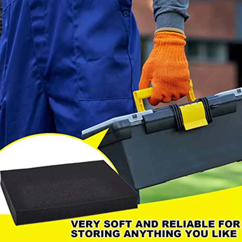 ツールボックス用フォームインサート,オフグリッド,40x40x2cm, 40x40x5cm, 4個