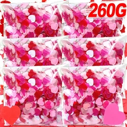 52-260g Heart Confetti for Engagement Wedding Baby Shower Bachelorette Birthday Party Pink White Red Table Decoration Accessory