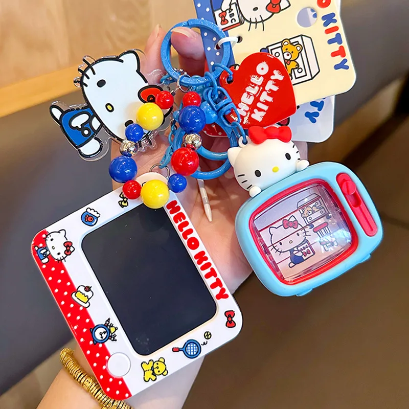 

Kawaii Sanrio Anime Hello Kitty Keychain Cute Cartoon Backpack Pendant Keying Bag Accessories Birthday Gifts