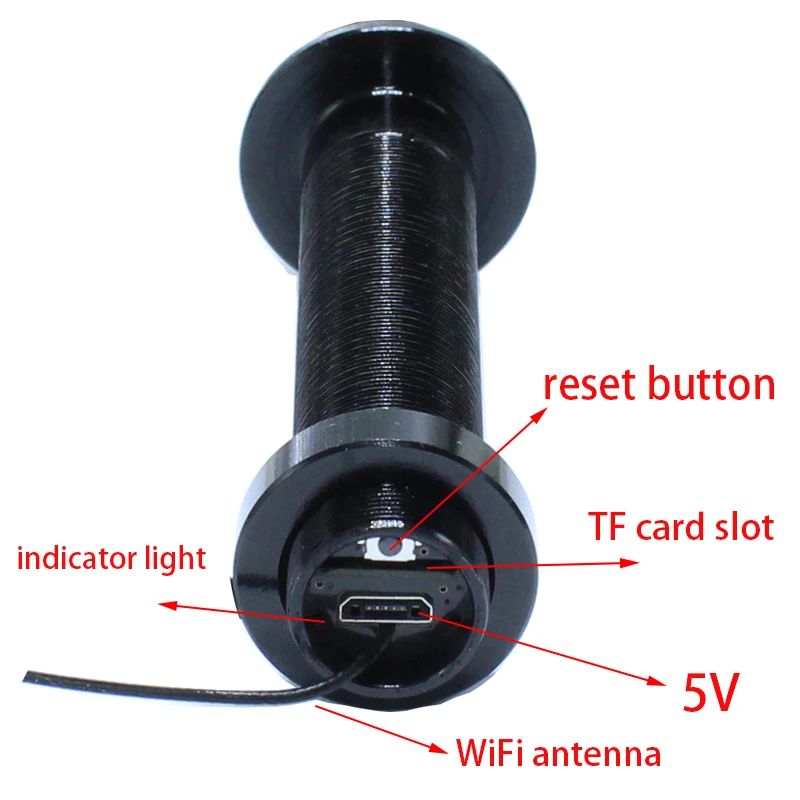 5G new tuya 16MM diameter wide-angle cat eye infrared night vision peephole WiFi doorbell camera