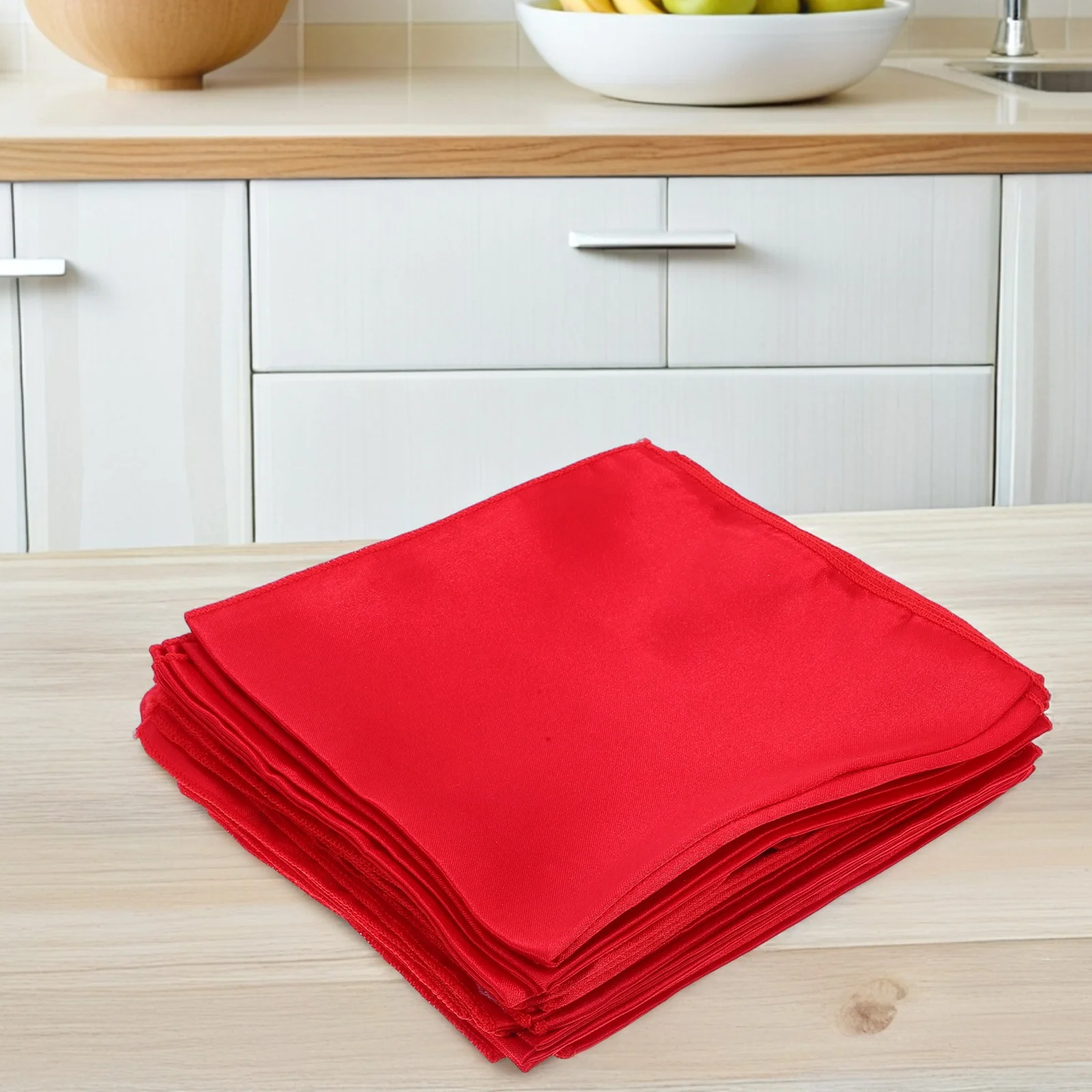 

50Pcs Satin Finish Polyester Napkins Soft Square Washable Reusable Dinner Napkins for Wedding Party Banquet Family Birthday