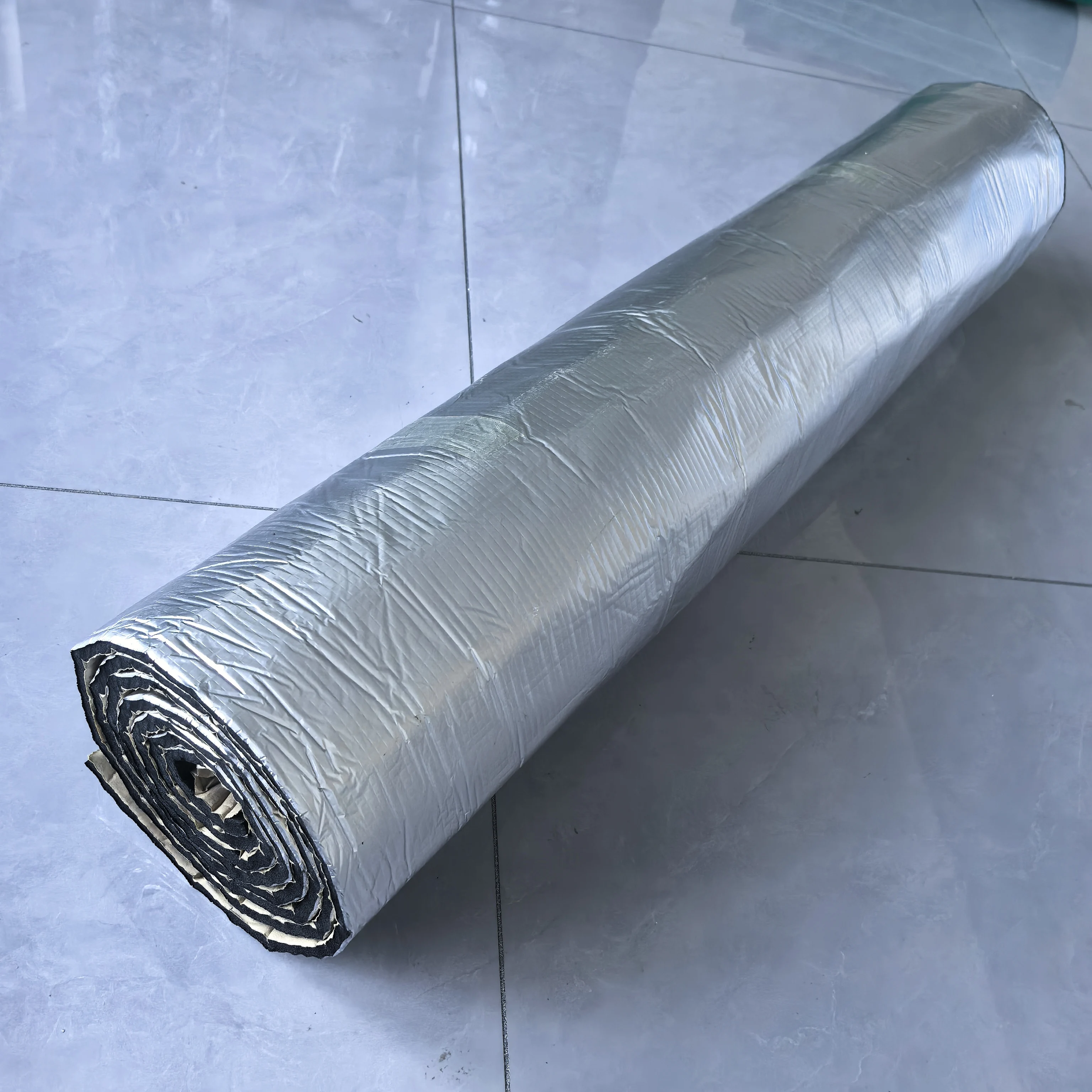 1 шт., 500 см x 50 см x 1 см, теплоизоляционный звукоизоляционный материал для автомобилей, лодок, стен, труб, укрытий для домашних животных-универсальный изолятор