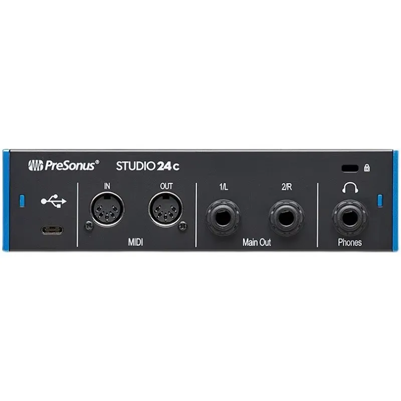 PreSonus Studio 24C ultra-high audio interface sound card With 2 mircophone preamps for ultra-high-definition recording,mixing